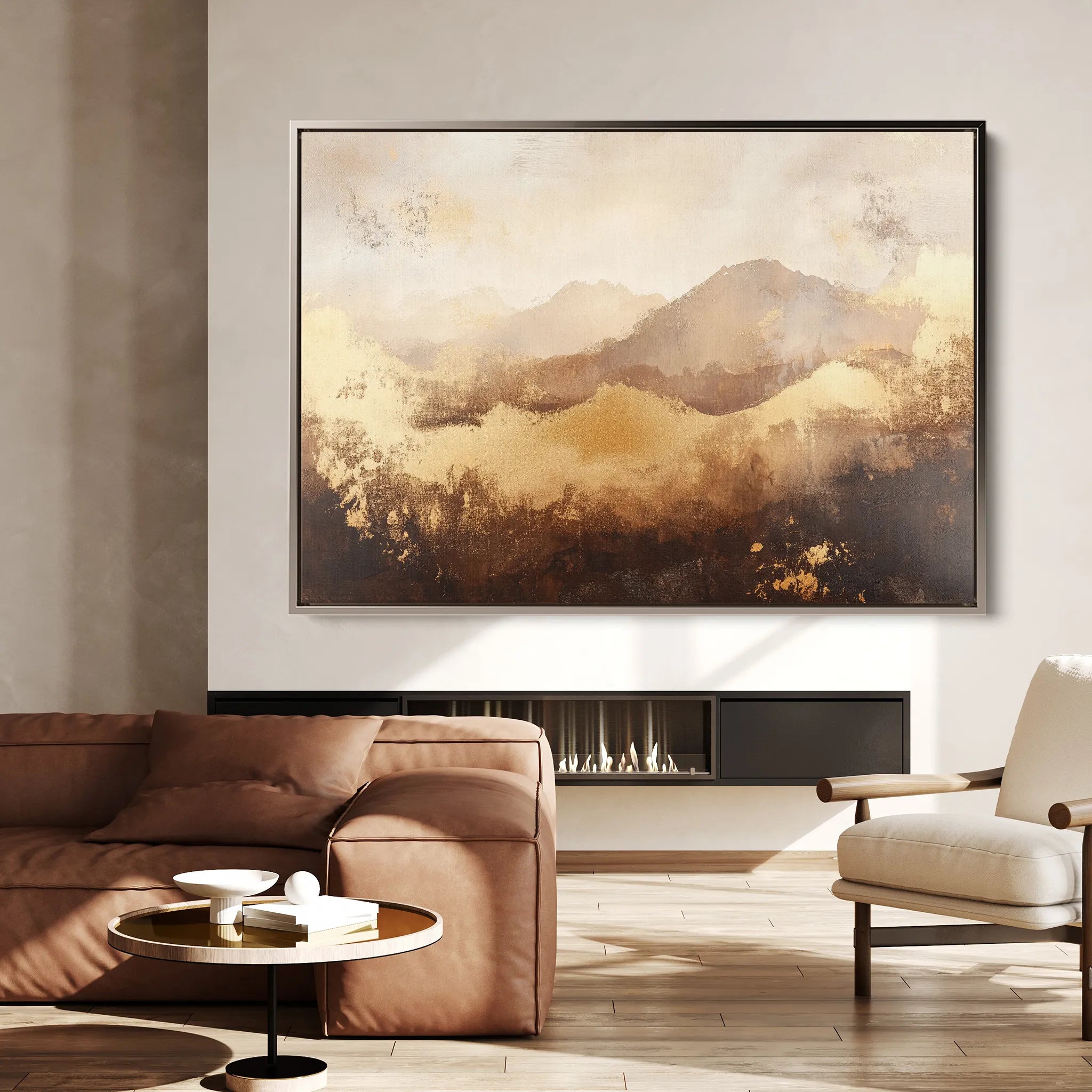 Abstract 461 Canvas Art 18" x 24" / 45 x 60 cm / Black