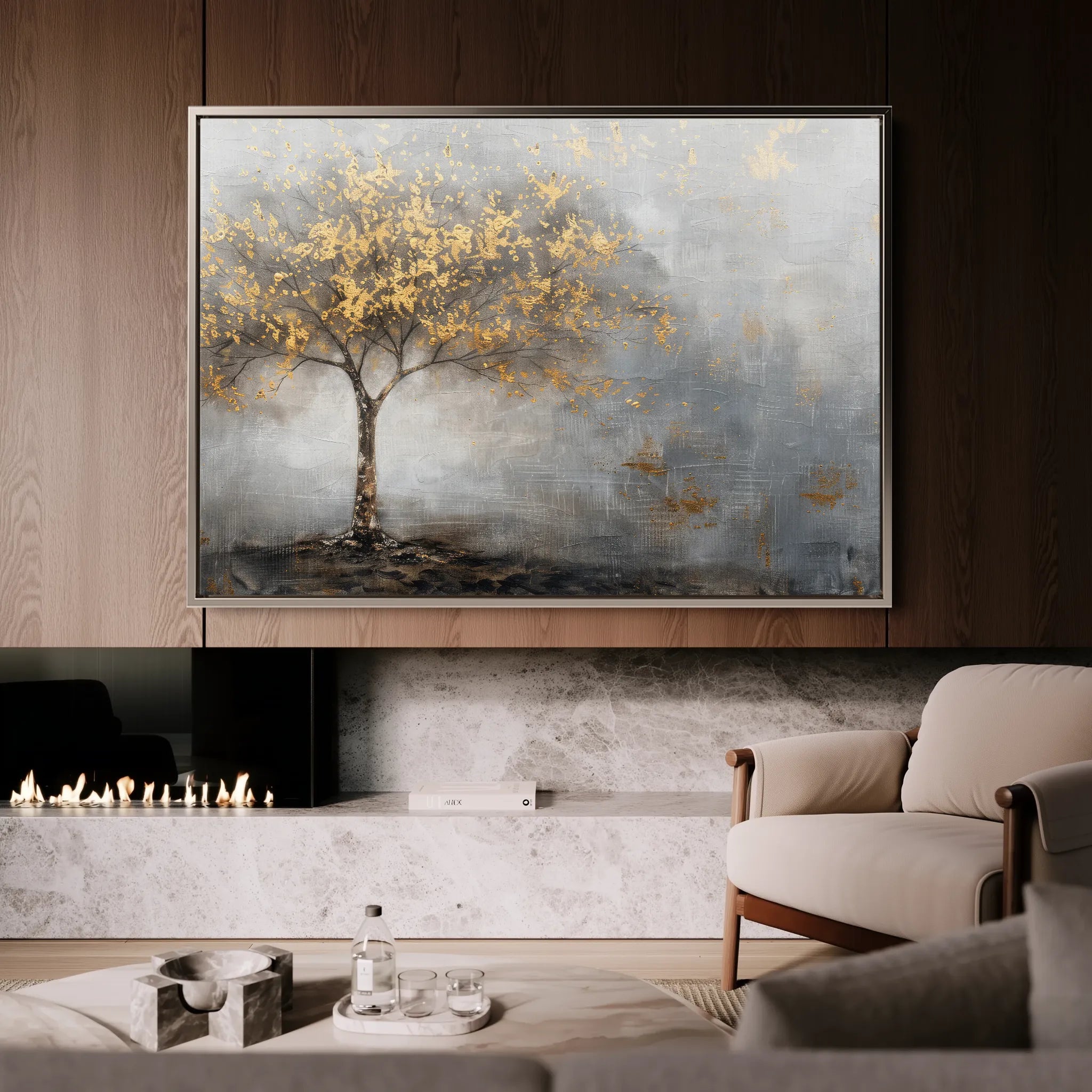 Floral 461 Canvas Art 18" x 24" / 45 x 60 cm / Black