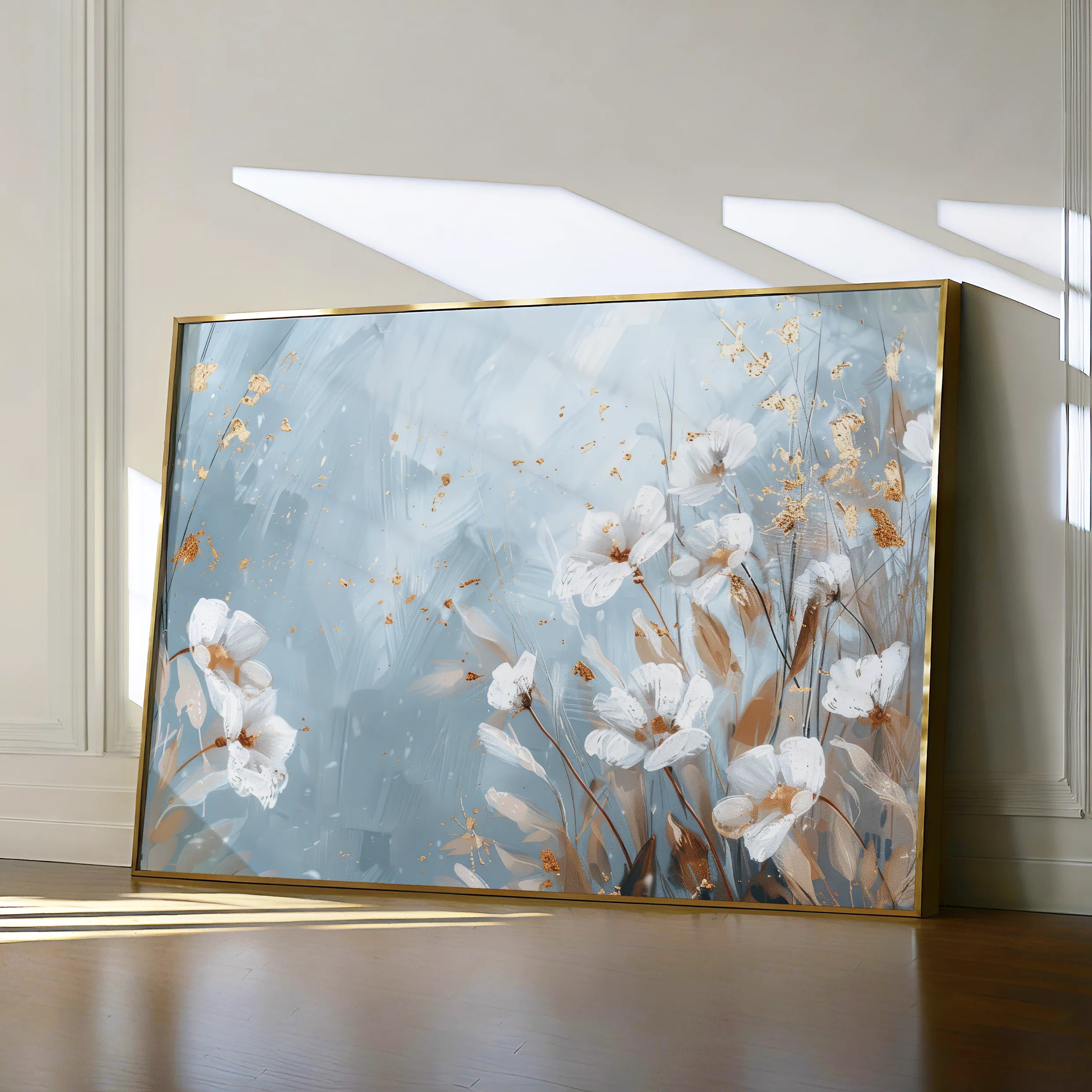 Floral 462 Canvas Art 18" x 24" / 45 x 60 cm / Black