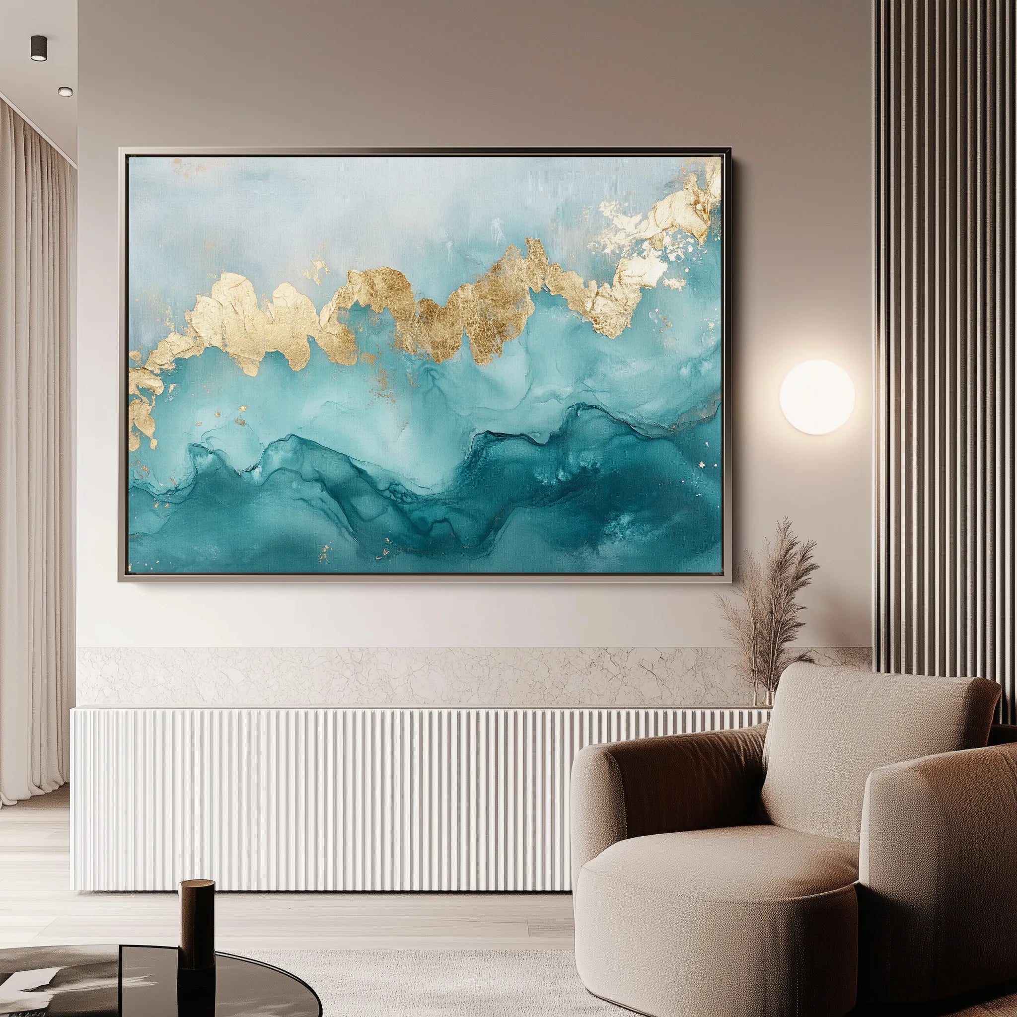 Abstract 463 Canvas Art 18" x 24" / 45 x 60 cm / Black