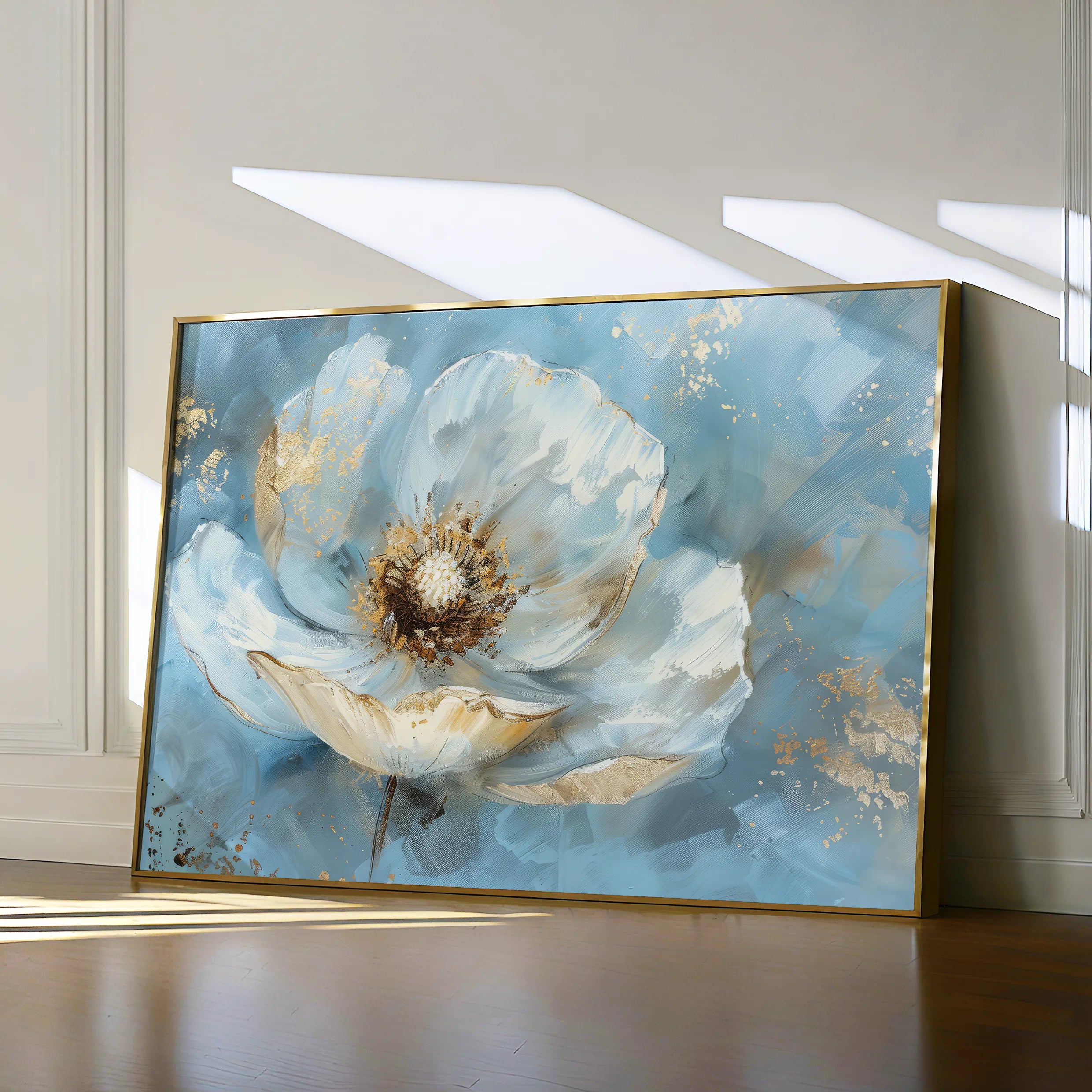Floral 463 Canvas Art 18" x 24" / 45 x 60 cm / Black