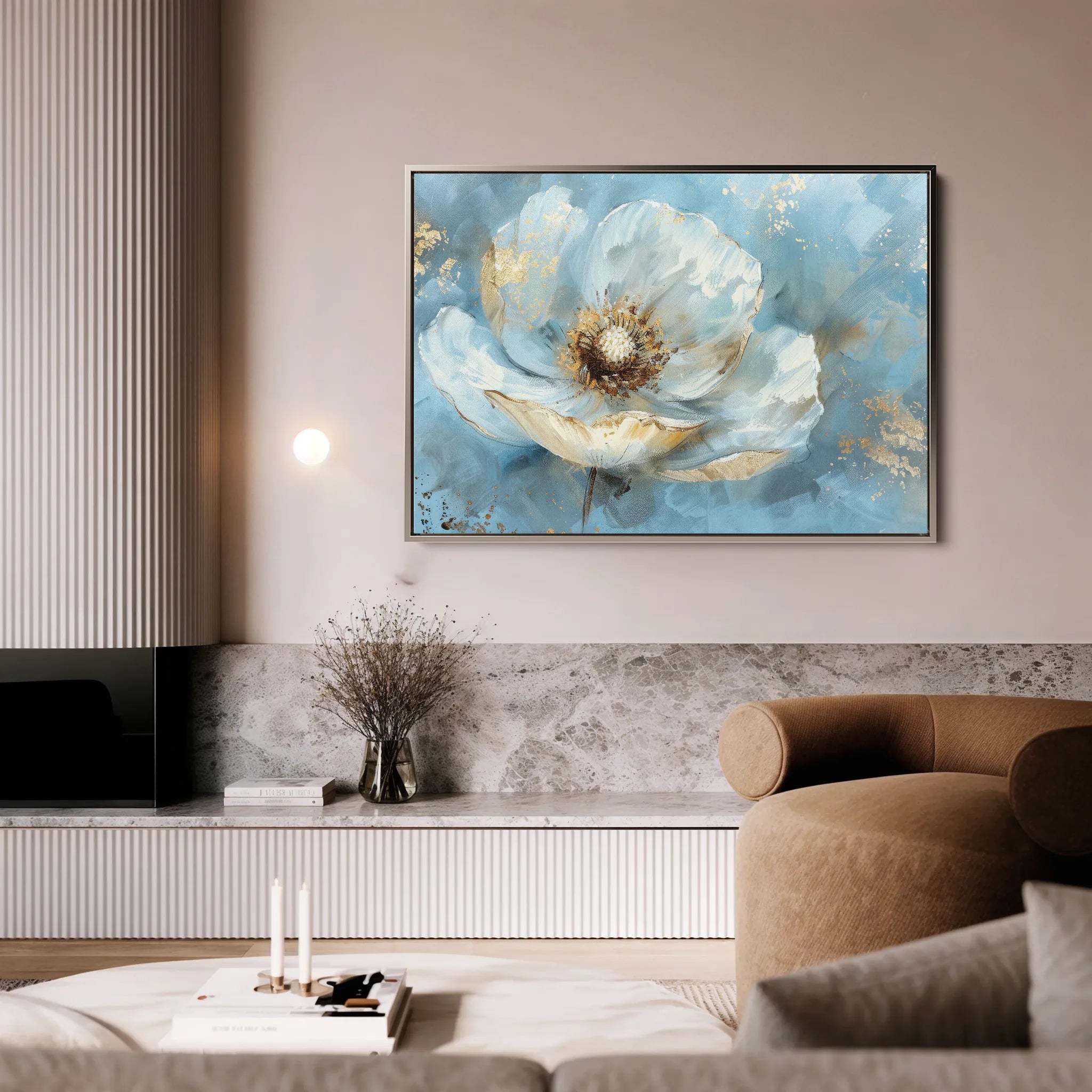 Floral 463 Canvas Art 18" x 24" / 45 x 60 cm / Black