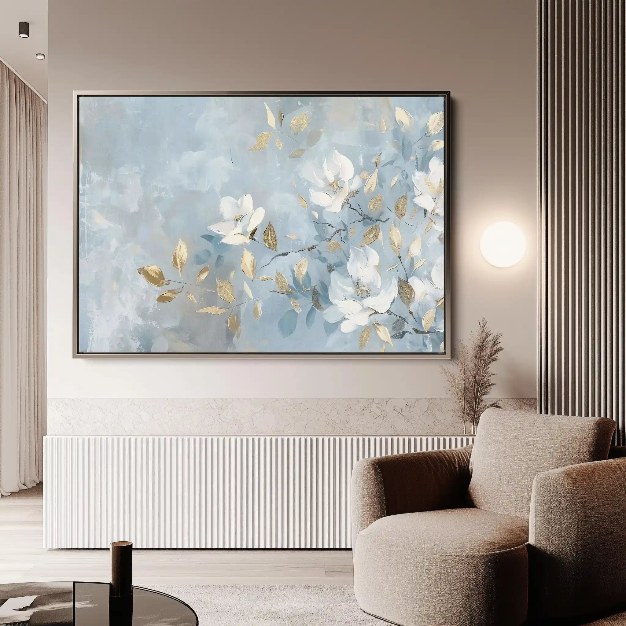 Floral 464 Canvas Art 60 x 40 cm / Black