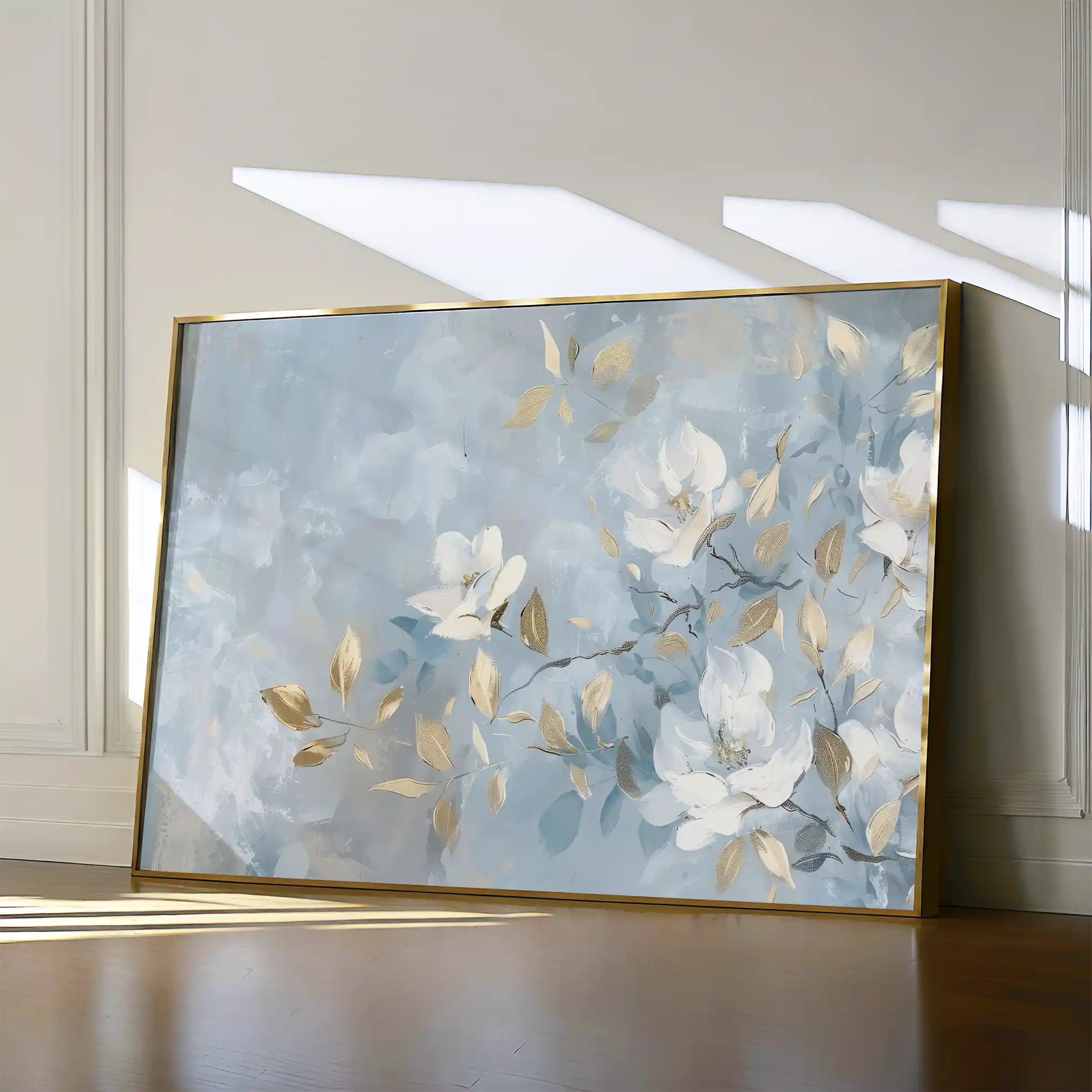 Floral 464 Canvas Art 60 x 40 cm / Black