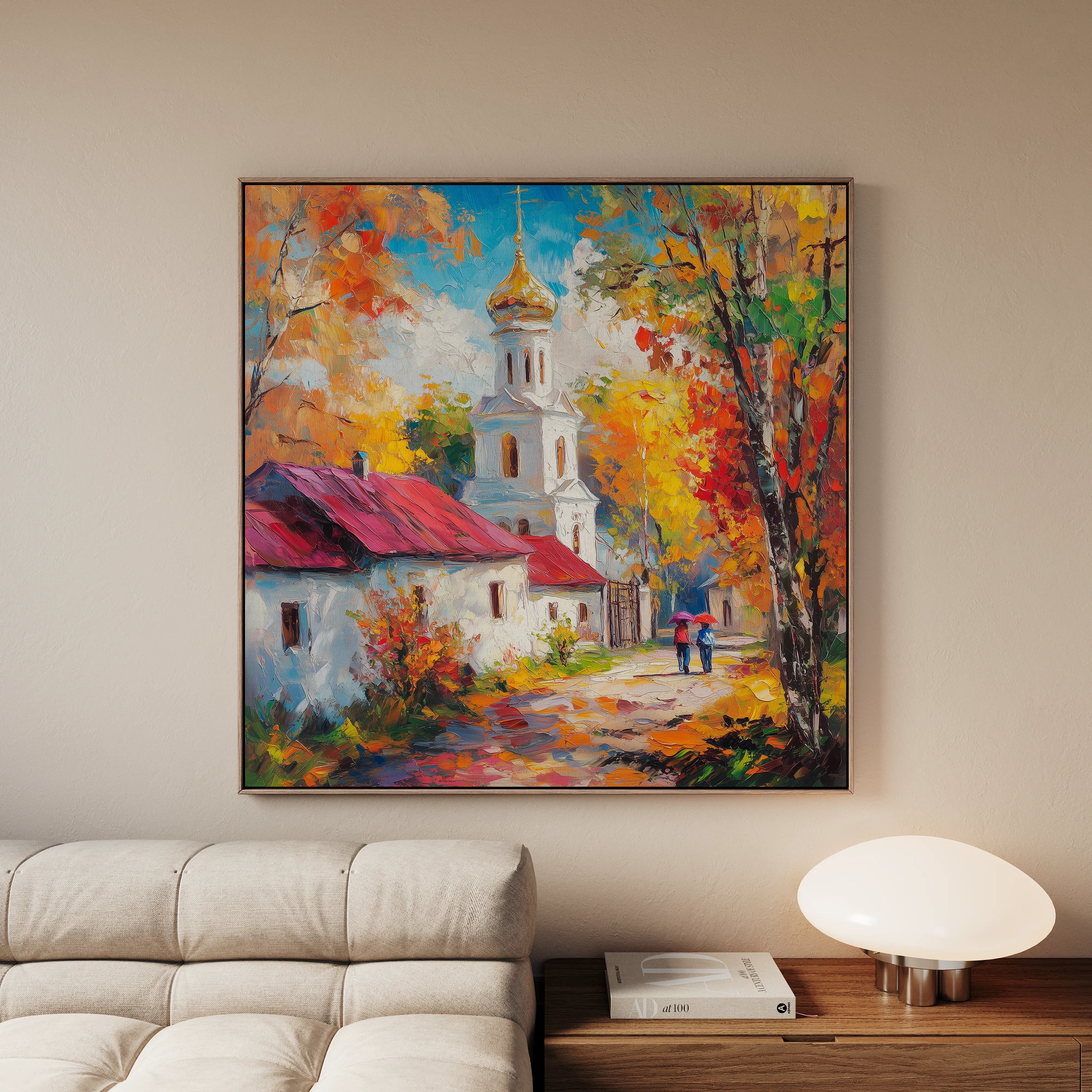 Landscape 464 Canvas Art 16" x 16" / 40 x 40 cm / Black