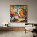 Landscape 464 Canvas Art 16" x 16" / 40 x 40 cm / Black