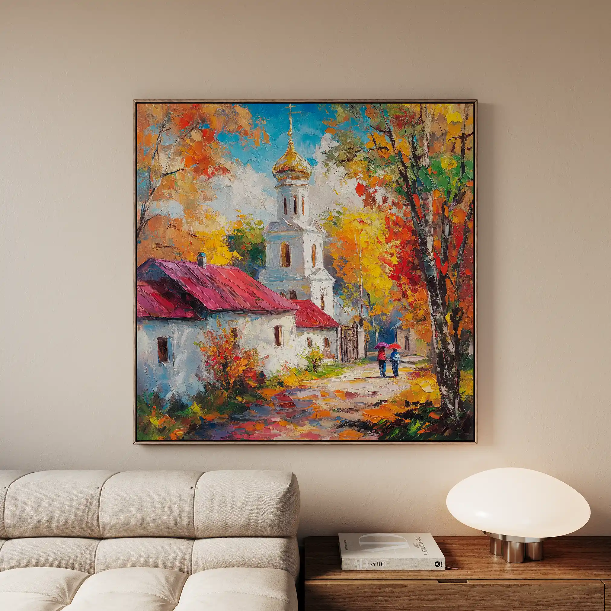 Landscape 464 Canvas Art 60 x 60 cm / Black