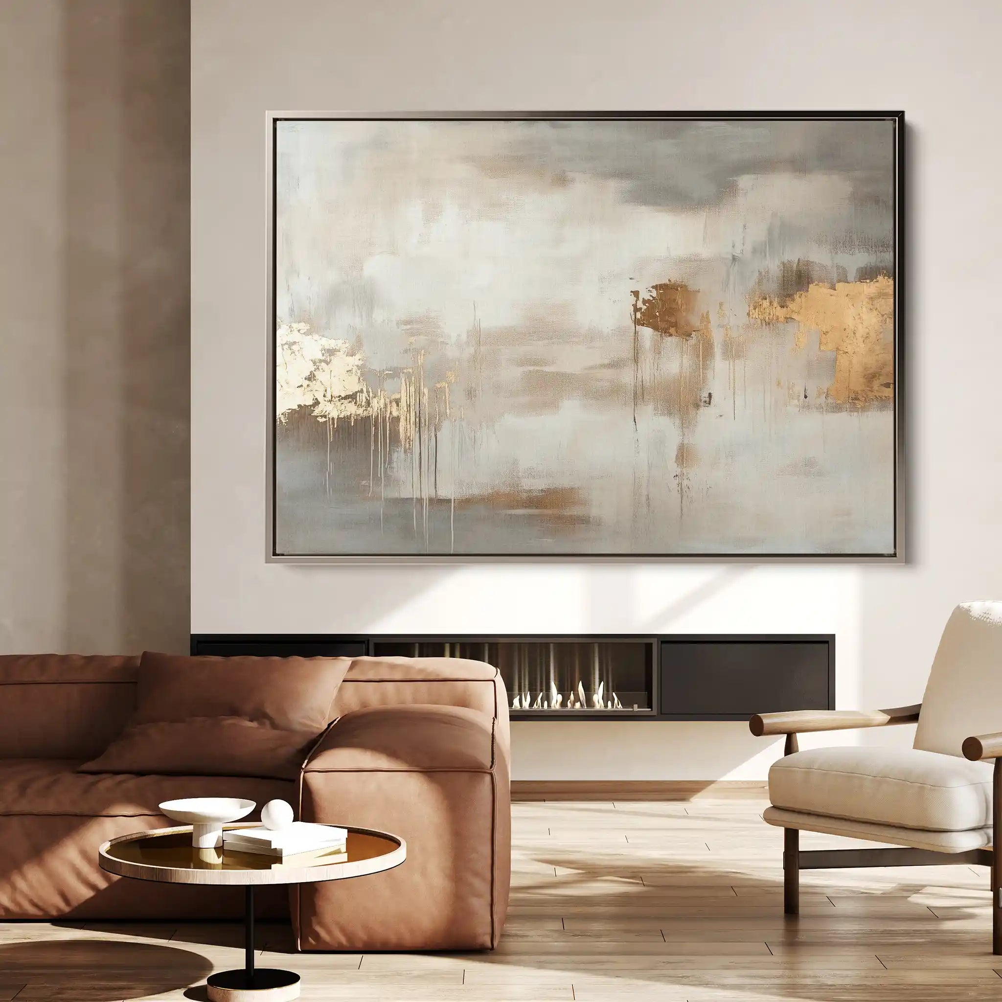 Abstract 465 Canvas Art 18" x 24" / 45 x 60 cm / Black