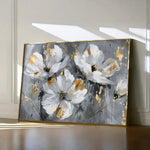 Floral 465 Canvas Art 18" x 24" / 45 x 60 cm / Black