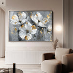 Floral 465 Canvas Art 18" x 24" / 45 x 60 cm / Black