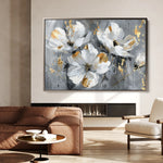 Floral 465 Canvas Art 18" x 24" / 45 x 60 cm / Black