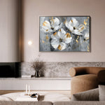 Floral 465 Canvas Art 18" x 24" / 45 x 60 cm / Black
