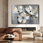 Floral 465 Canvas Art 60 x 40 cm / Black