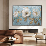 Floral 466 Canvas Art 18" x 24" / 45 x 60 cm / Black