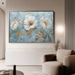 Floral 466 Canvas Art 18" x 24" / 45 x 60 cm / Black