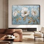 Floral 466 Canvas Art 60 x 40 cm / Black