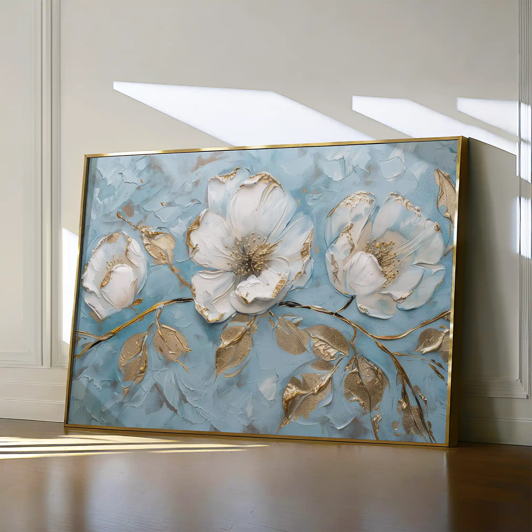 Floral 466 Canvas Art 60 x 40 cm / Black