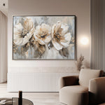 Floral 467 Canvas Art 18" x 24" / 45 x 60 cm / Black