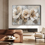 Floral 467 Canvas Art 18" x 24" / 45 x 60 cm / Black