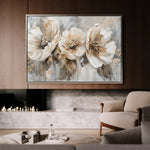 Floral 467 Canvas Art 18" x 24" / 45 x 60 cm / Black