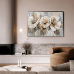 Floral 467 Canvas Art 18" x 24" / 45 x 60 cm / Black