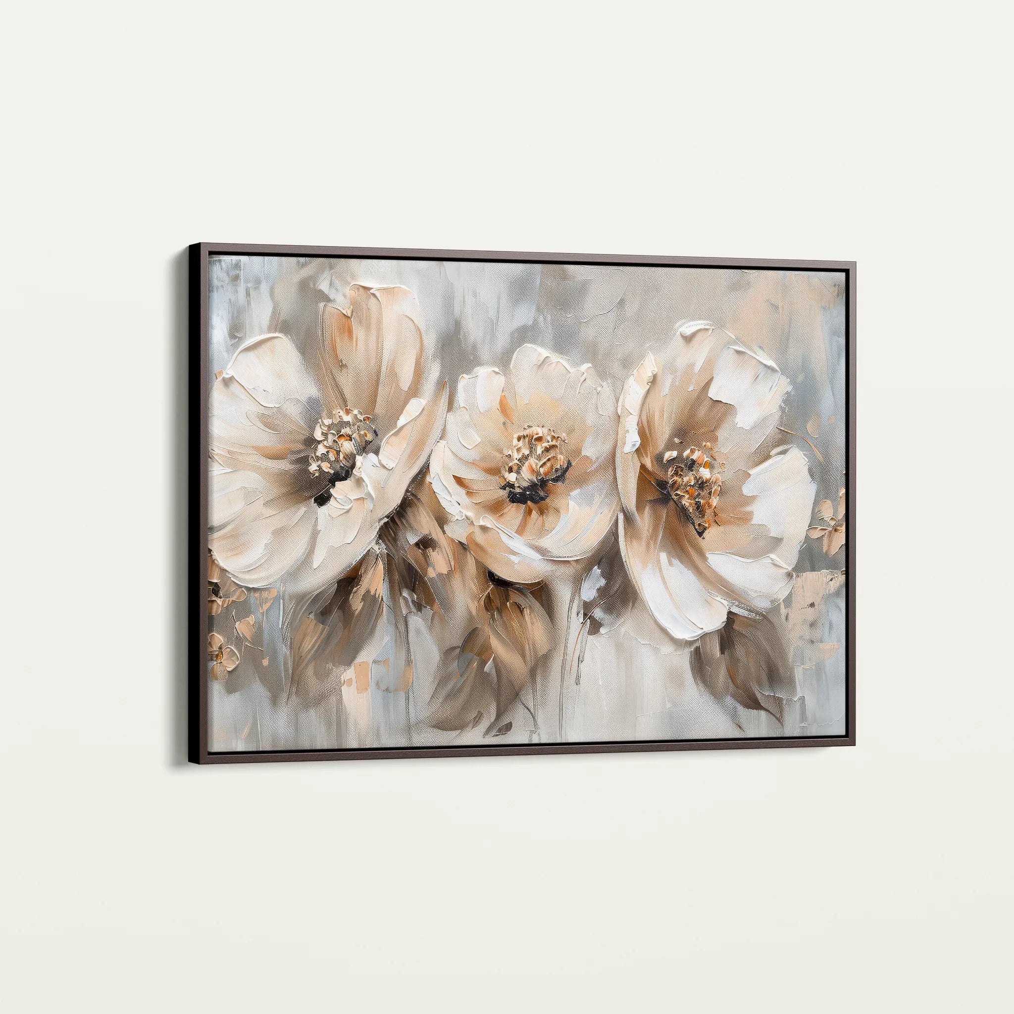 Floral 467 Canvas Art 18" x 24" / 45 x 60 cm / Black
