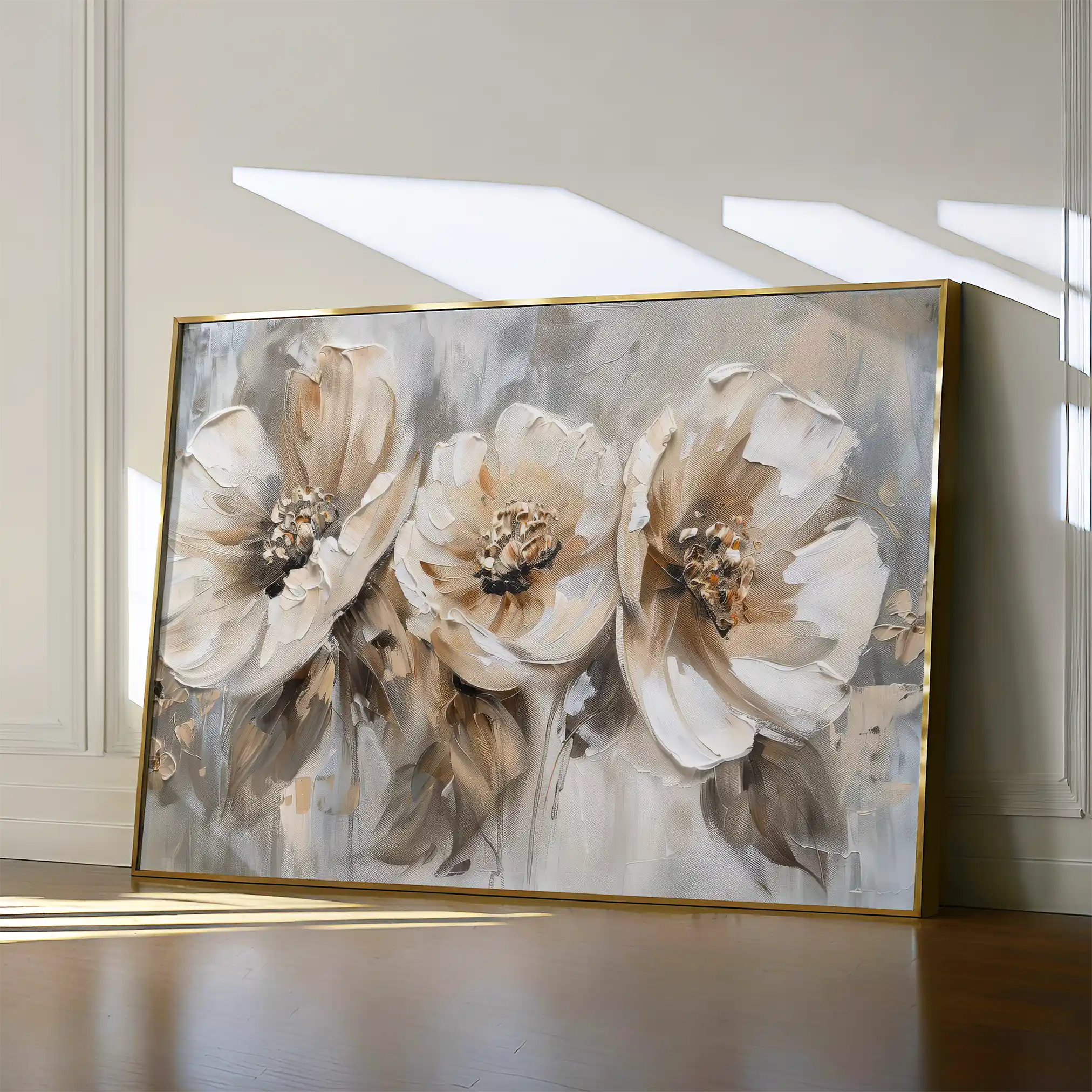 Floral 467 Canvas Art 60 x 40 cm / Black