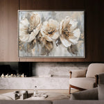 Floral 467 Canvas Art 60 x 40 cm / Black