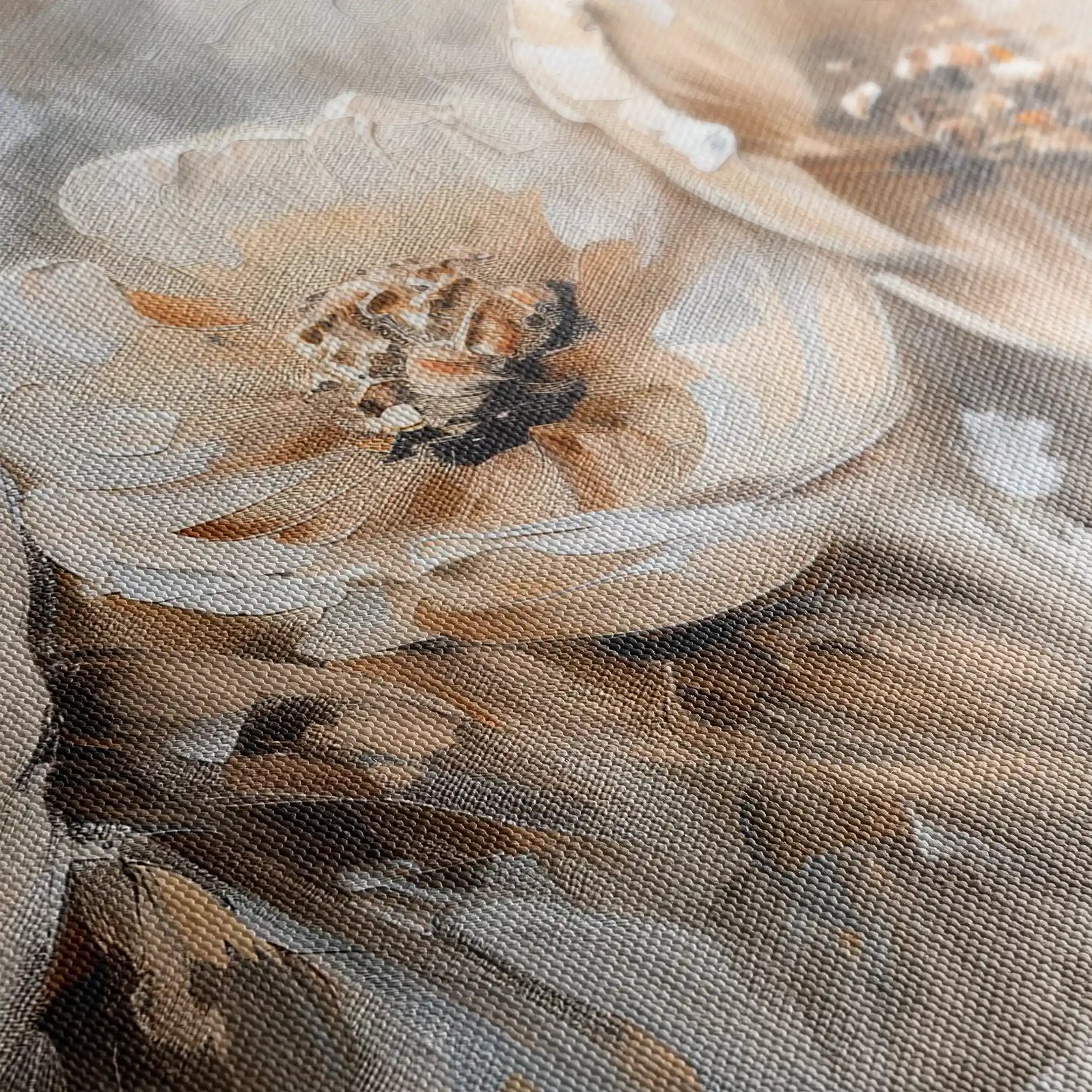 Floral 467 Canvas Art 60 x 40 cm / Black
