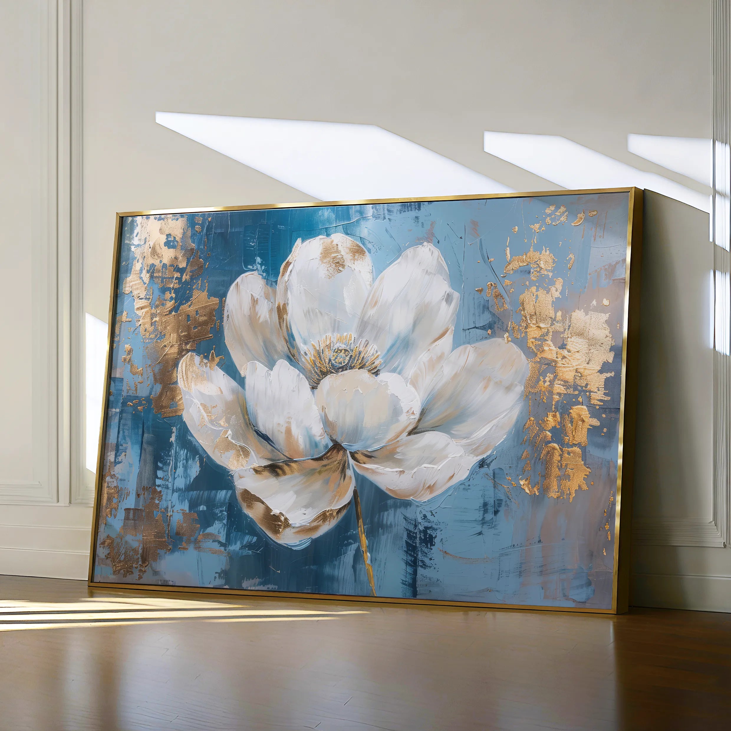 Floral 468 Canvas Art 18" x 24" / 45 x 60 cm / Black