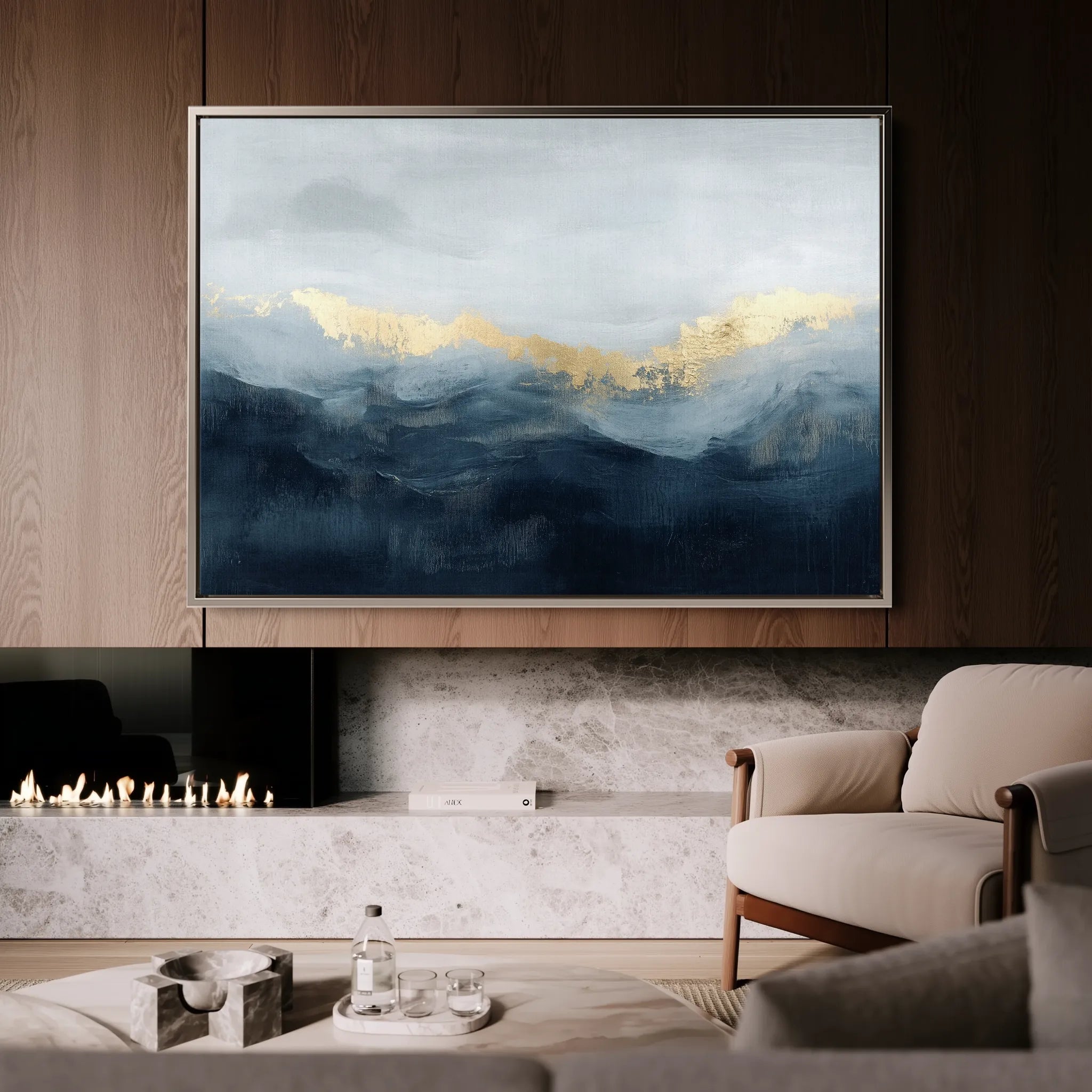 Abstract 469 Canvas Art 18" x 24" / 45 x 60 cm / Black