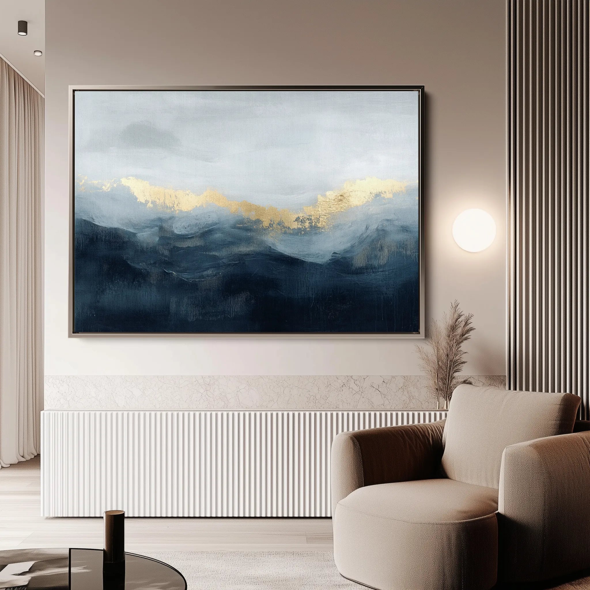 Abstract 469 Canvas Art 18" x 24" / 45 x 60 cm / Black