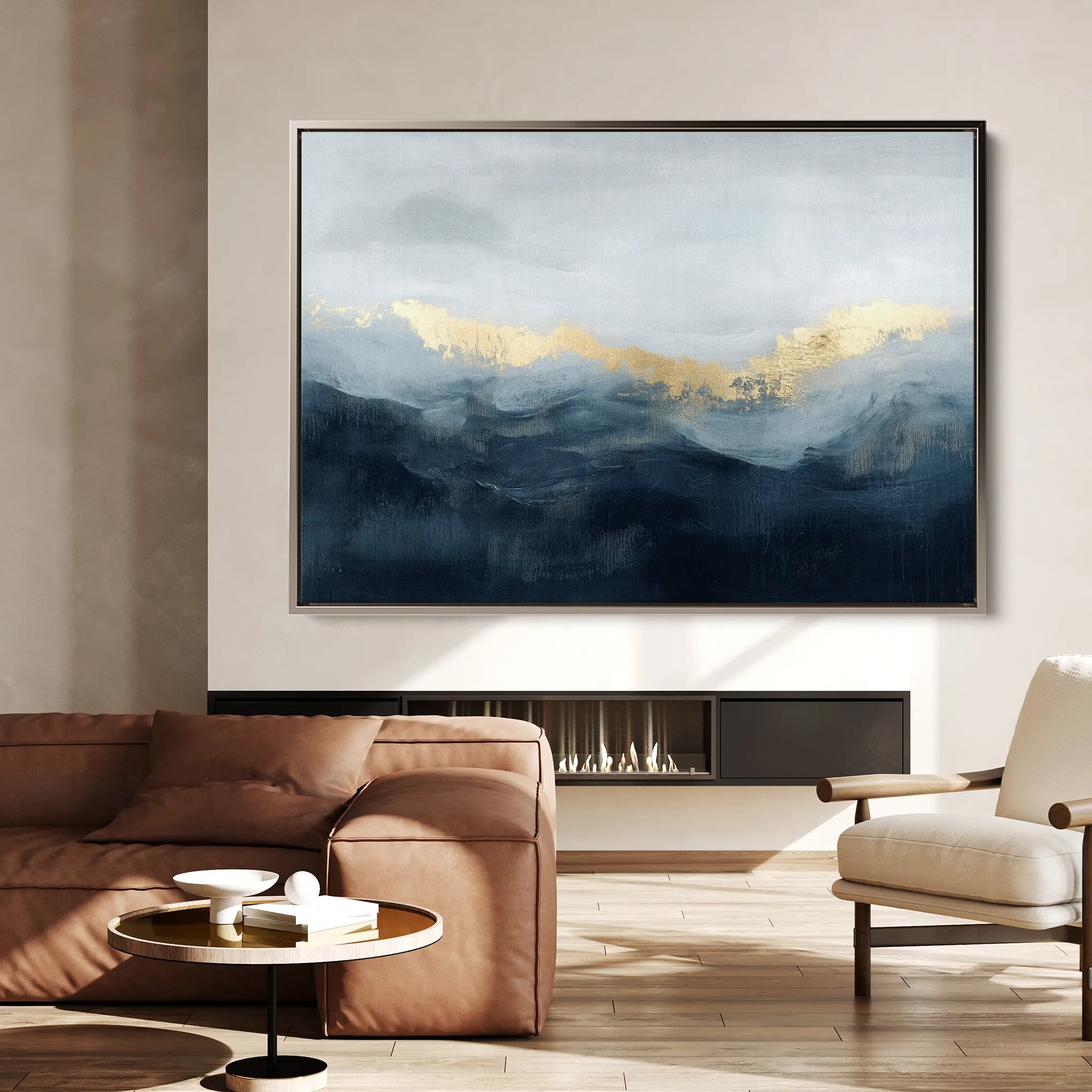 Abstract 469 Canvas Art 18" x 24" / 45 x 60 cm / Black