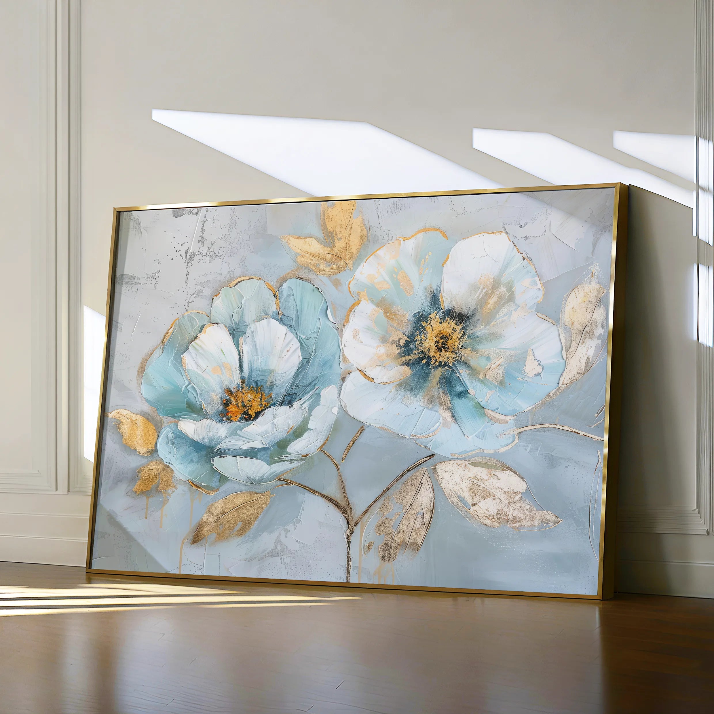 Floral 469 Canvas Art 18" x 24" / 45 x 60 cm / Black