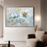 Floral 469 Canvas Art 18" x 24" / 45 x 60 cm / Black