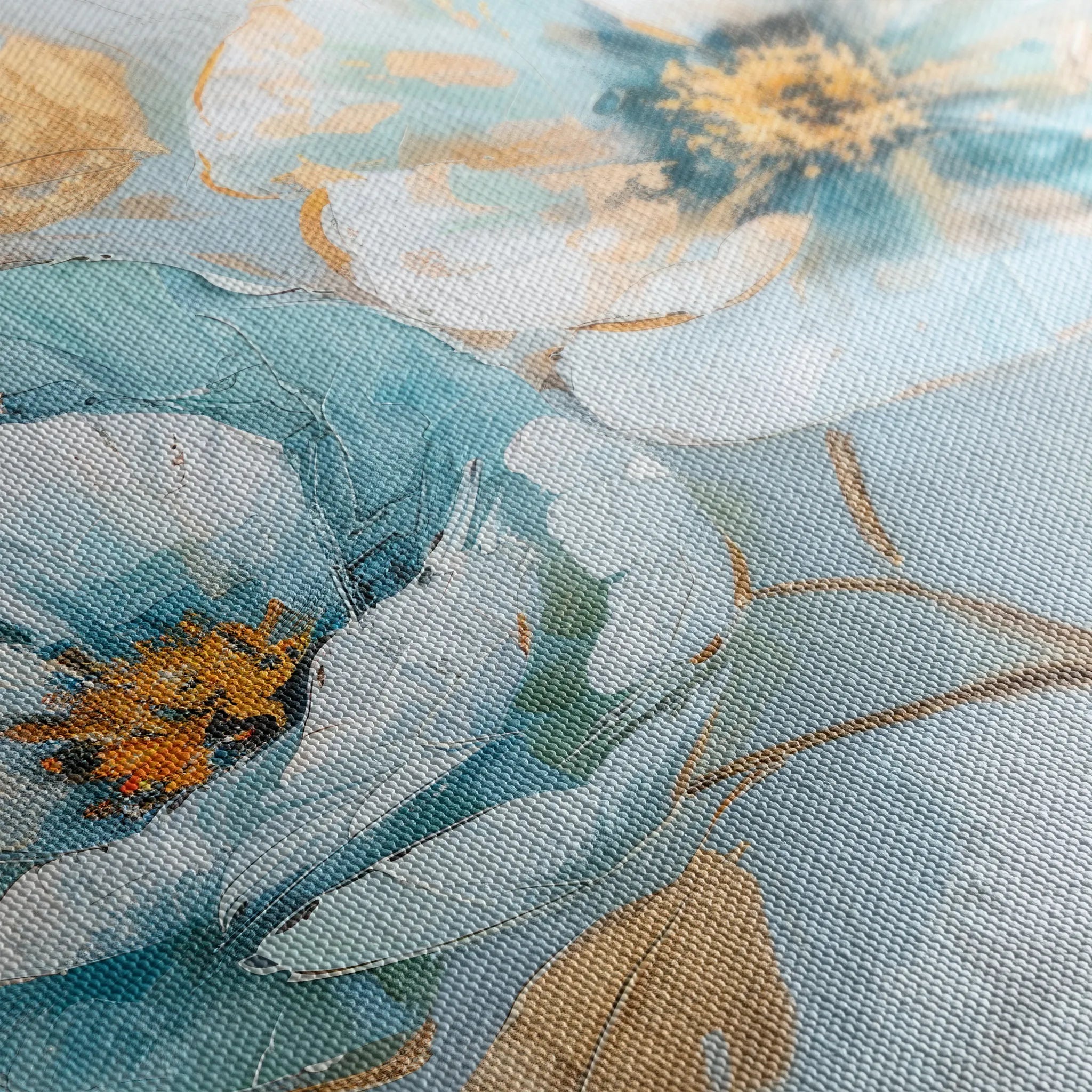 Floral 469 Canvas Art 18" x 24" / 45 x 60 cm / Black
