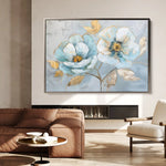 Floral 469 Canvas Art 60 x 40 cm / Black