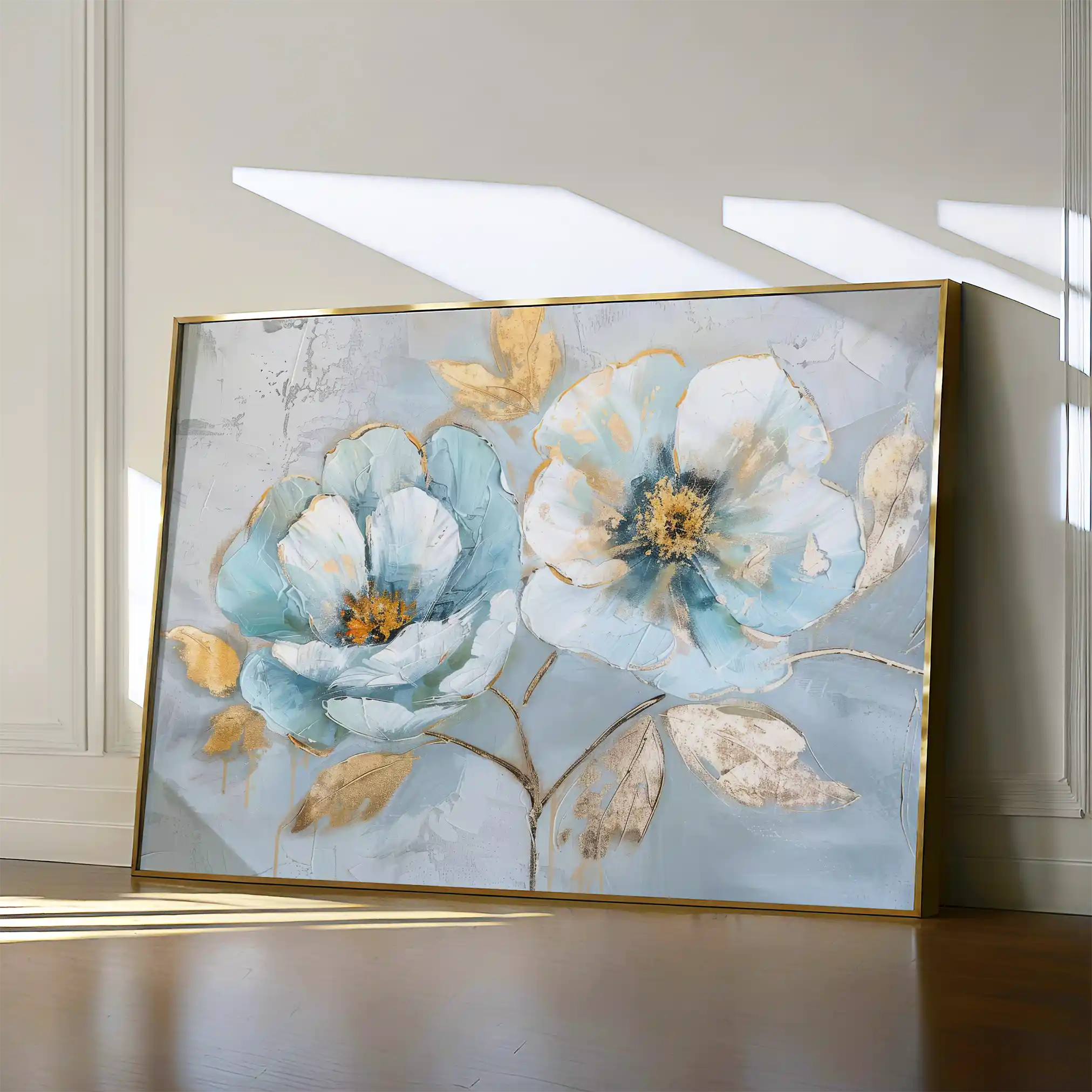 Floral 469 Canvas Art 60 x 40 cm / Black