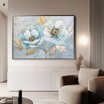 Floral 469 Canvas Art 60 x 40 cm / Black
