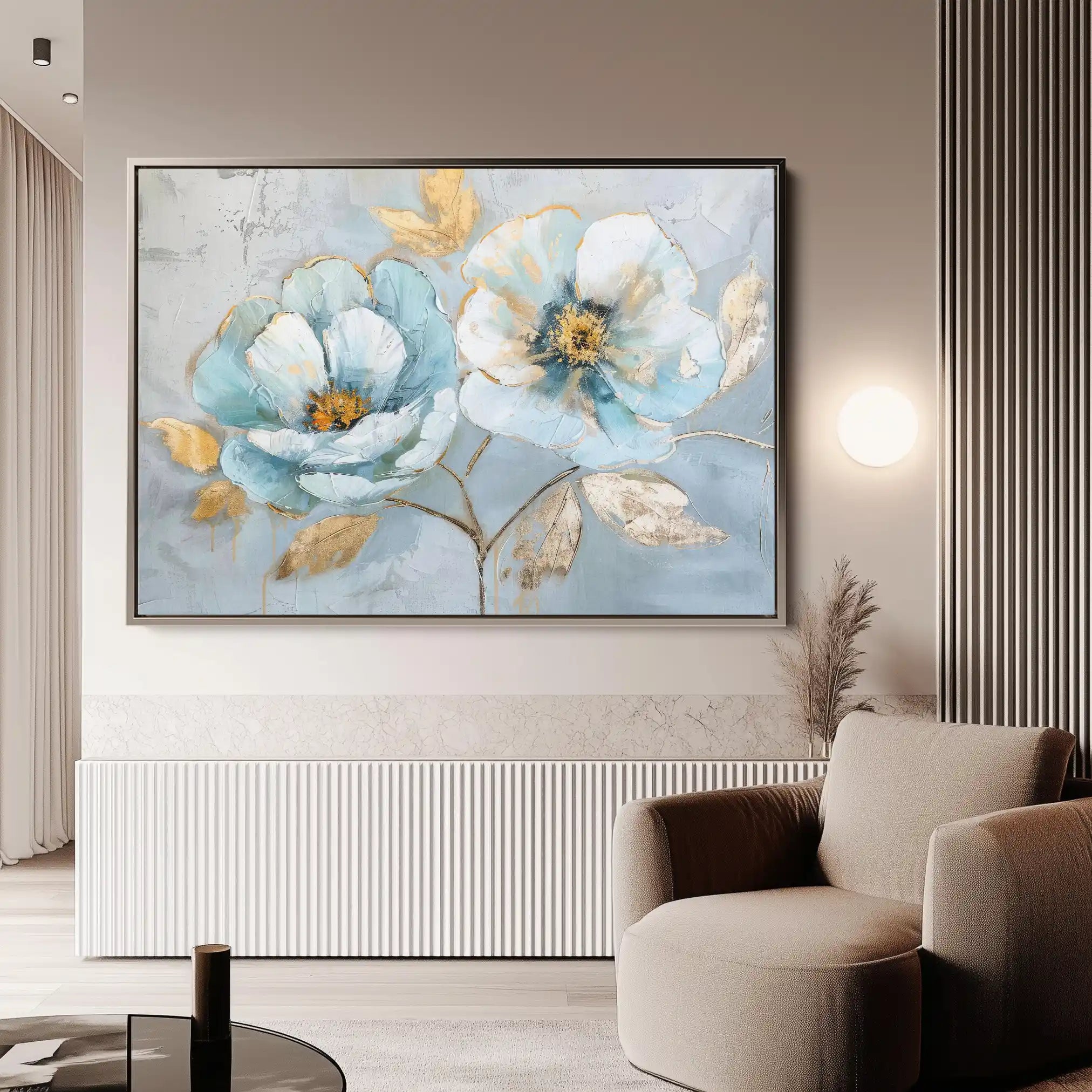 Floral 469 Canvas Art 60 x 40 cm / Black