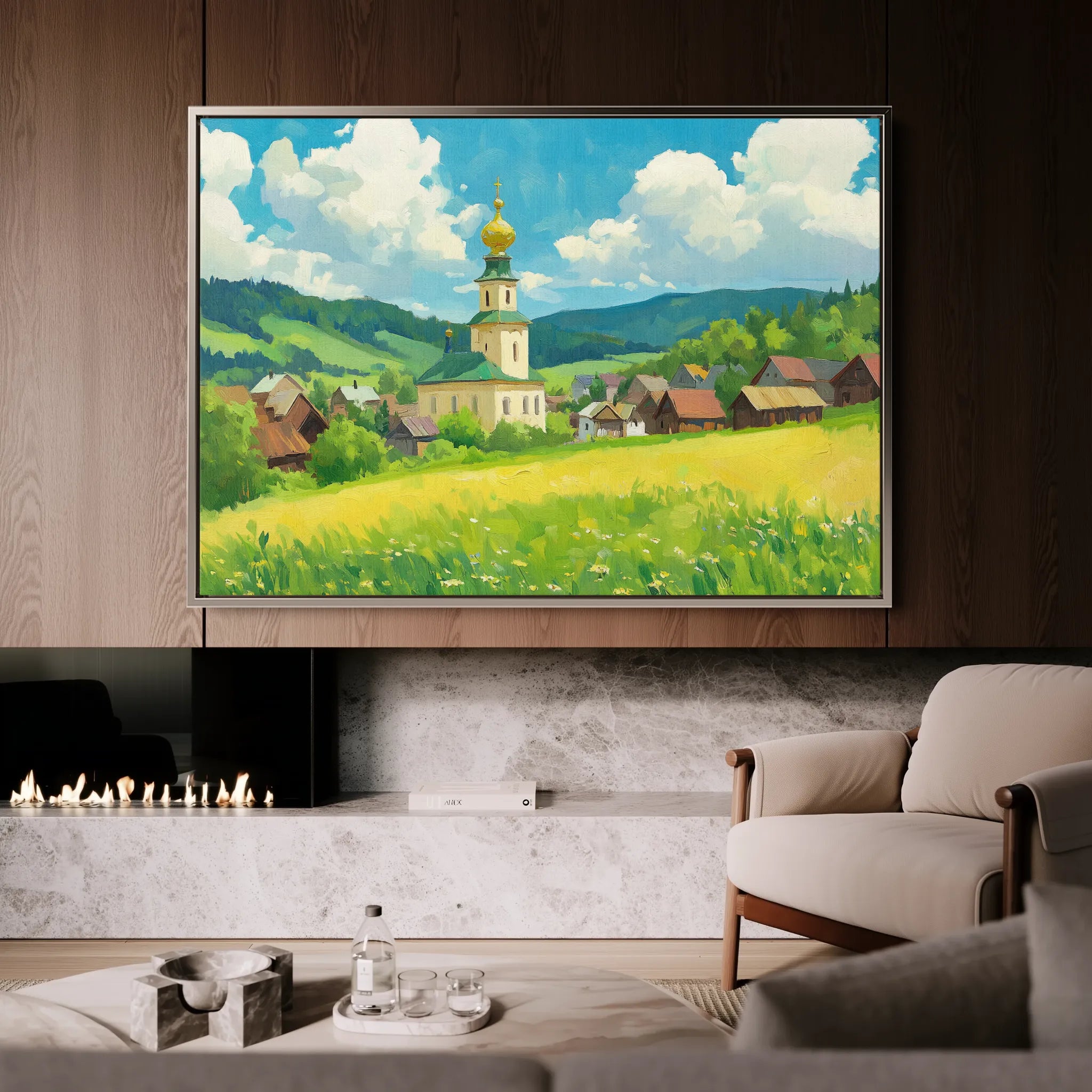 Landscape 469 Canvas Art 18" x 24" / 45 x 60 cm / Black
