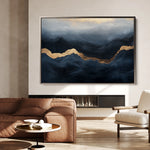 Abstract 470 Canvas Art 18" x 24" / 45 x 60 cm / Black