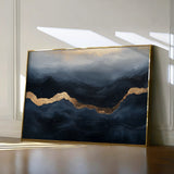 Abstract 470 Canvas Art 18" x 24" / 45 x 60 cm / Black