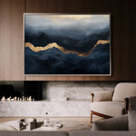Abstract 470 Canvas Art 18" x 24" / 45 x 60 cm / Black