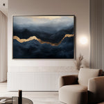 Abstract 470 Canvas Art 18" x 24" / 45 x 60 cm / Black