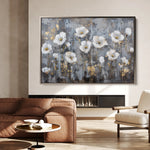 Floral 470 Canvas Art 18" x 24" / 45 x 60 cm / Black