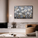 Floral 470 Canvas Art 18" x 24" / 45 x 60 cm / Black
