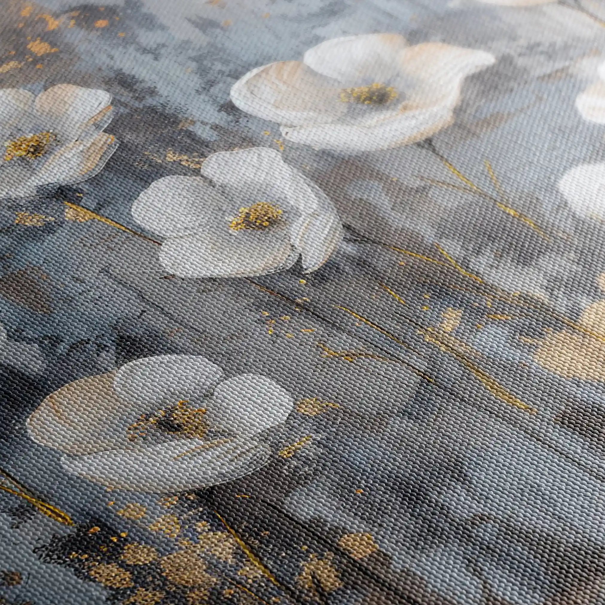 Floral 470 Canvas Art 60 x 40 cm / Black