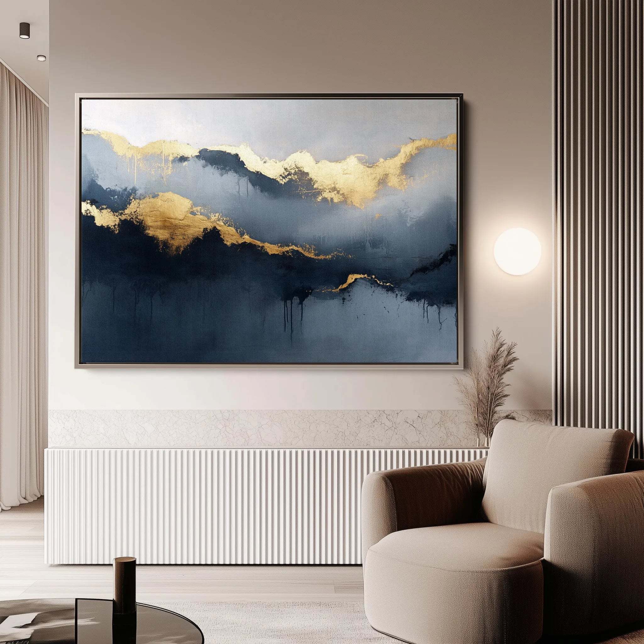 Abstract 471 Canvas Art 18" x 24" / 45 x 60 cm / Black
