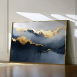 Abstract 471 Canvas Art 18" x 24" / 45 x 60 cm / Black